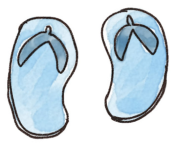 ビーチサンダルのイラスト