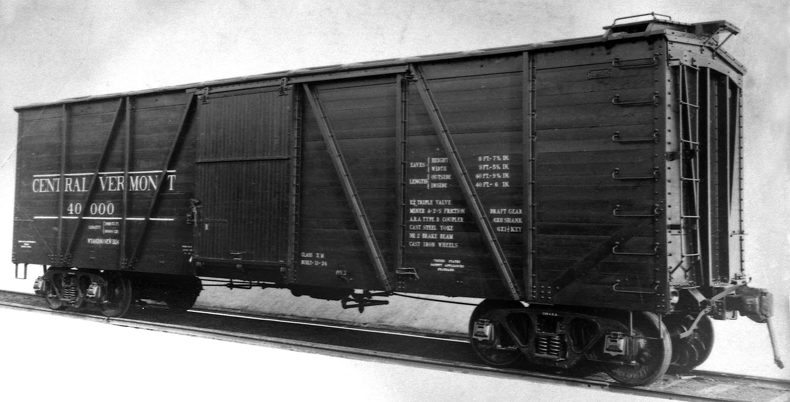 Central Vermont Railway CV 40000series Howe Truss Boxcars