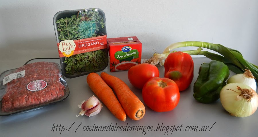 lasaña de carne y vegetales