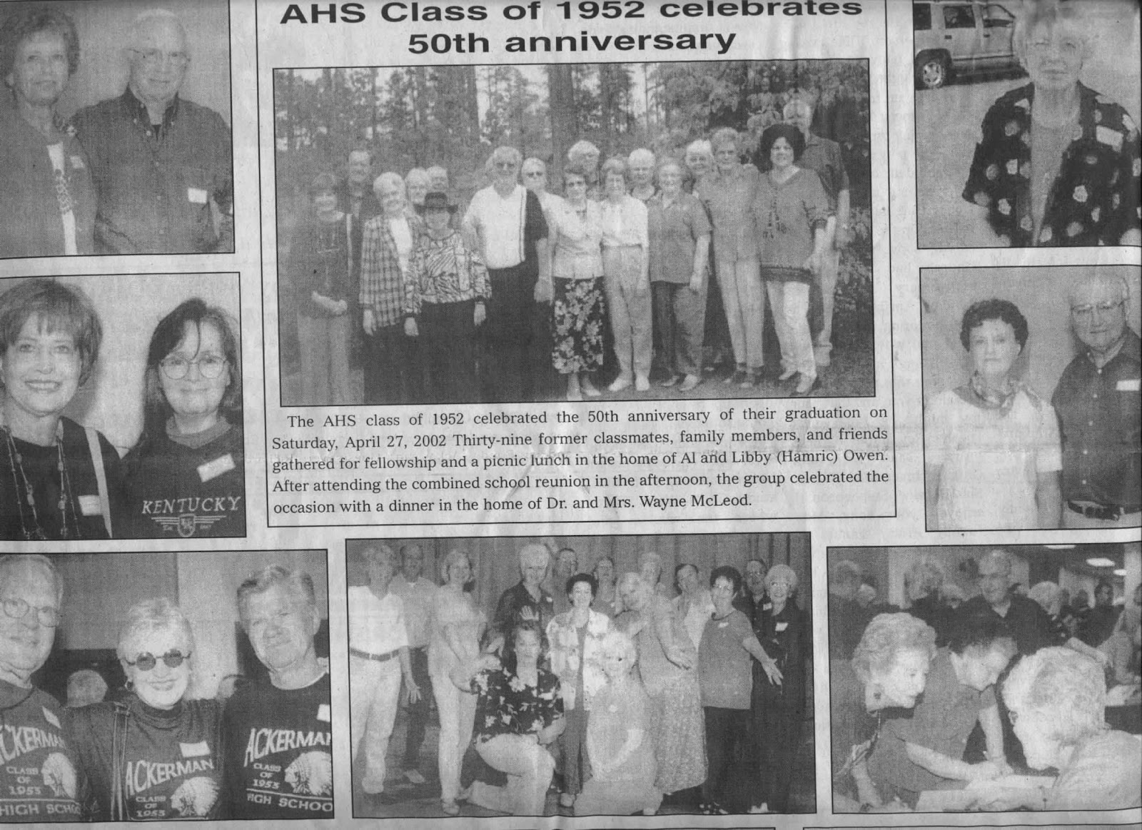 Ackerman School Reunion 2002 Reunion