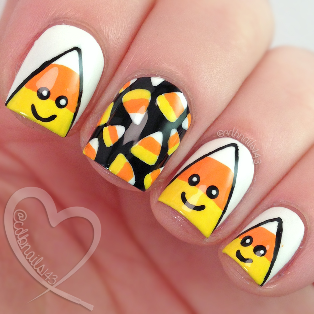 Candy Corn Nail Art and Tutorial - cdbnails Candy Corn Nail Art and Tutorial - cdbnails