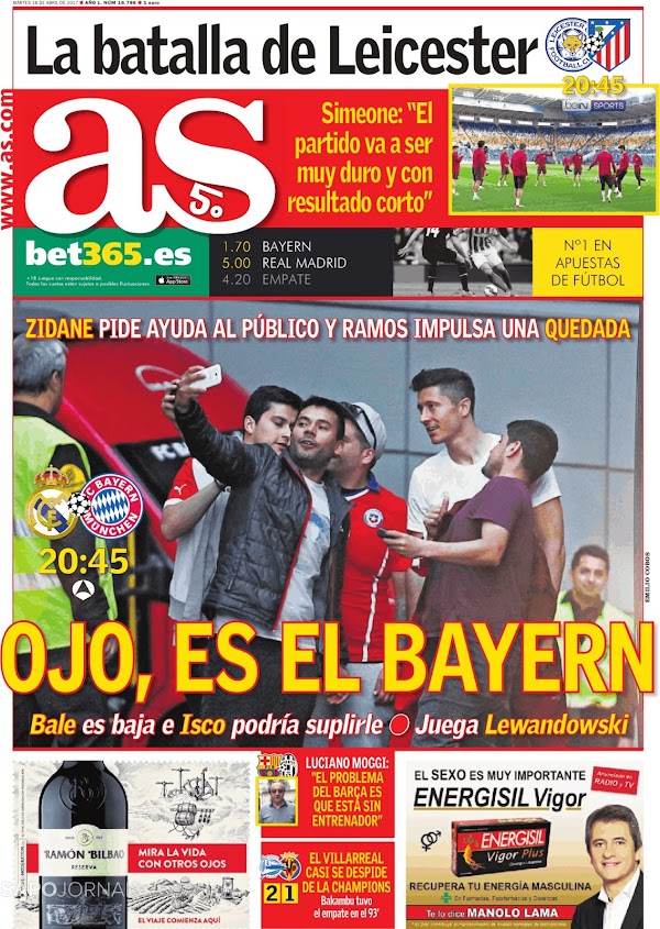 Real Madrid, AS: "Ojo, es el Bayern"