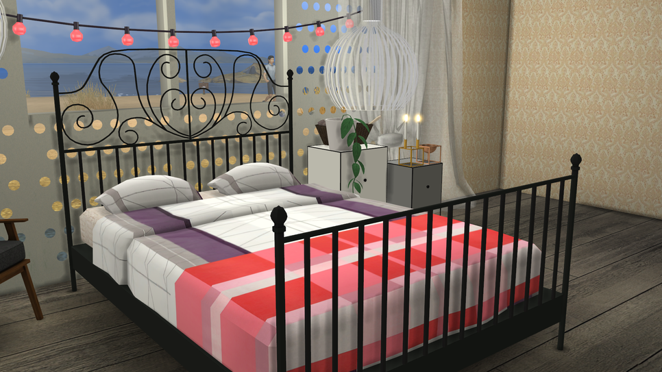 Sims 4 Ccs The Best Ikea Leirvik Bed Frame And Hay Bed Linen By Minc78