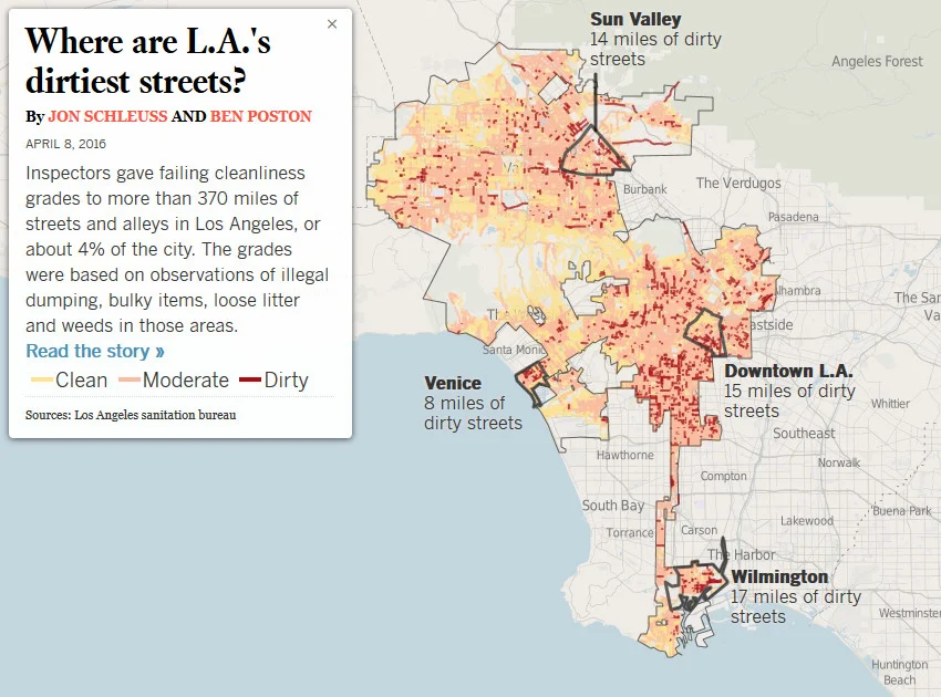 Where are L.A.'s dirtiest streets?