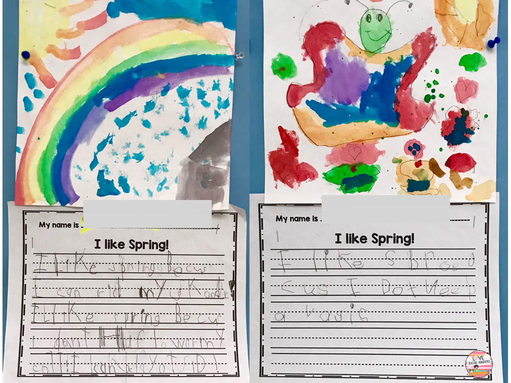 Easy Spring Writing Activity for Kindergarten - Freebie | Love Those