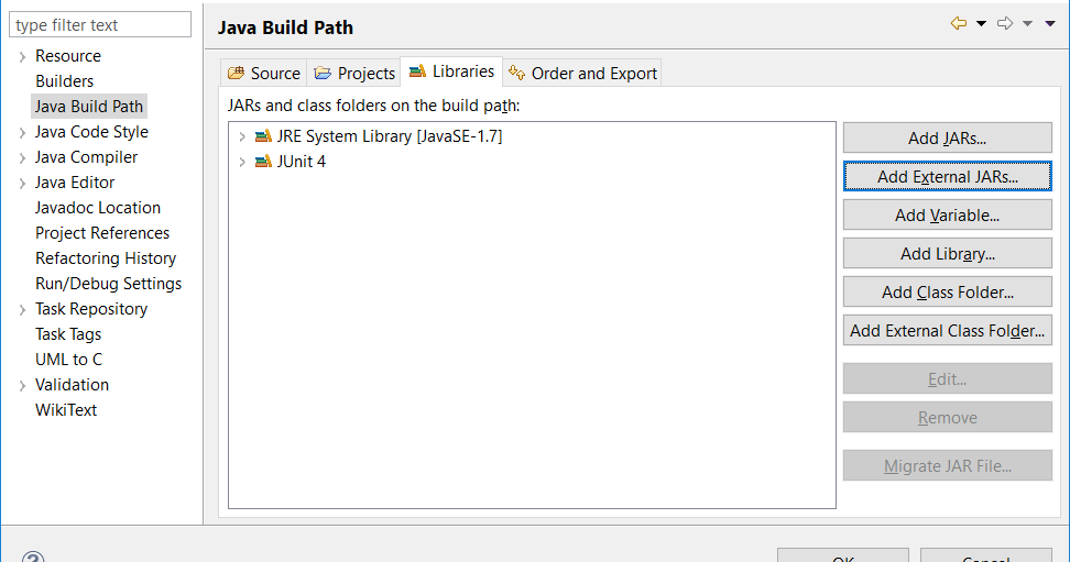 How to add JAR Files in Eclipse Project's Build path? Example Java67