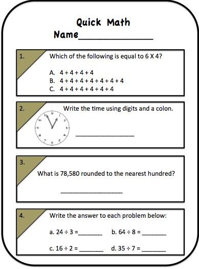 Classroom Freebies Too: Time for a 3rd Grade Math Freebie!