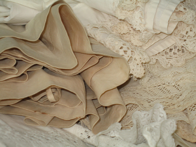 ANNIE, FANNIE AND ABIGAIL ANTIQUE STUDIO PANTALOONS, PETTICOATS