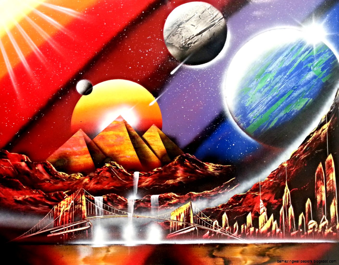 Space Art Spray Paint Amazing Wallpapers