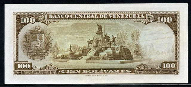 Venezuela money 100 Bolivares bank note Venezuelan bolívar