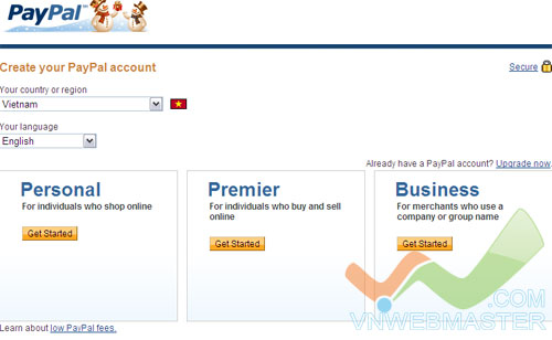 Hướng dẫn đăng ký và xác nhận tài khoản Paypal ở Việt Nam