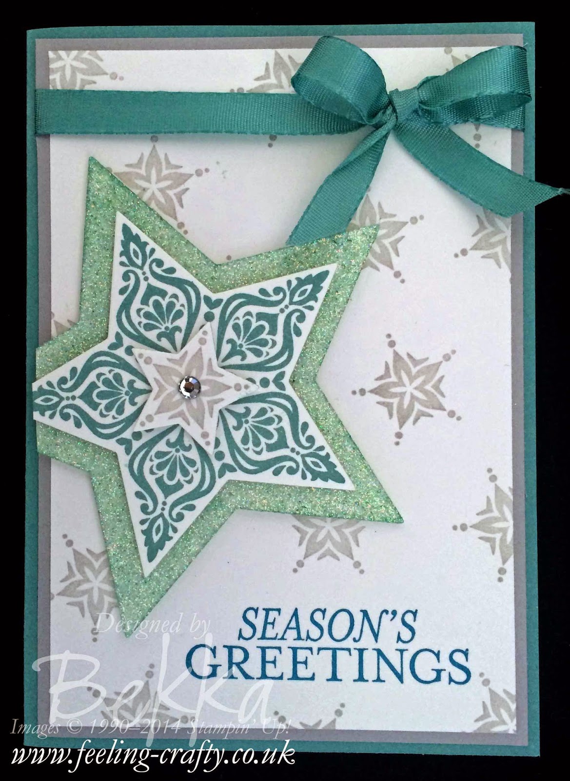 Christmas Card with the Bright and Beautiful Stamp Set from Stampin' Up!