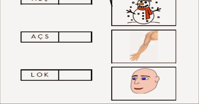 ÖZEL EĞİTİM ÖĞRENCİLERİ İÇİN MATERYAL ARŞİVİ : HARF-KELİME ETKİNLİĞİ