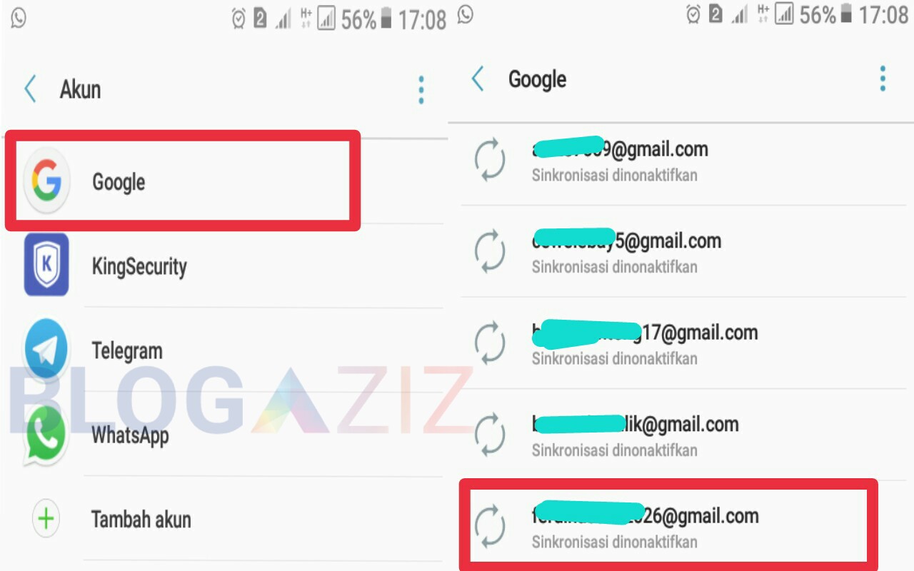 Cara hapus keluar dari email gmail di aplikasi hp android