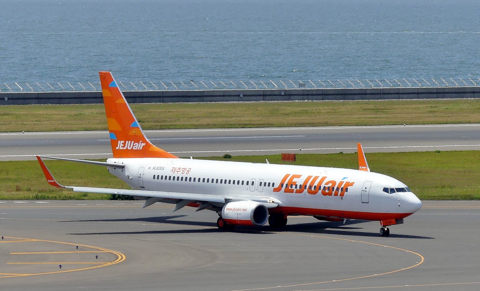 Jeju Air Boeing 737800 Ready on Runway to Takeoff