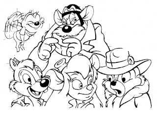 chip and dale coloring pages for kids