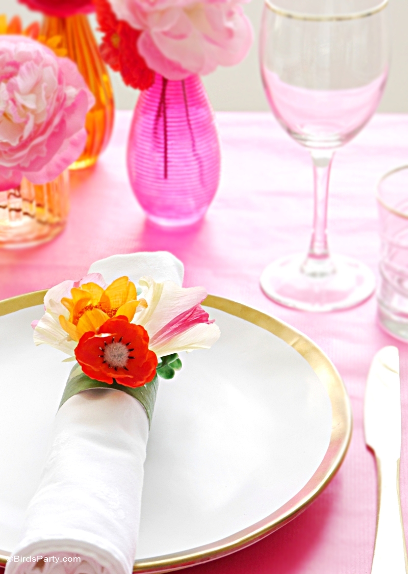 DIY Floral Napkin Rings Party Ideas Party Printables Blog