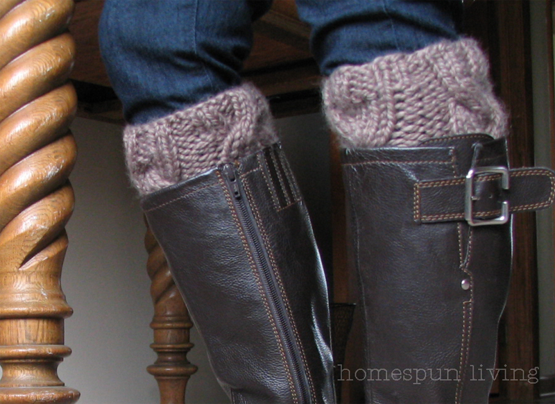 homespun living: a free boot cuff pattern just for You