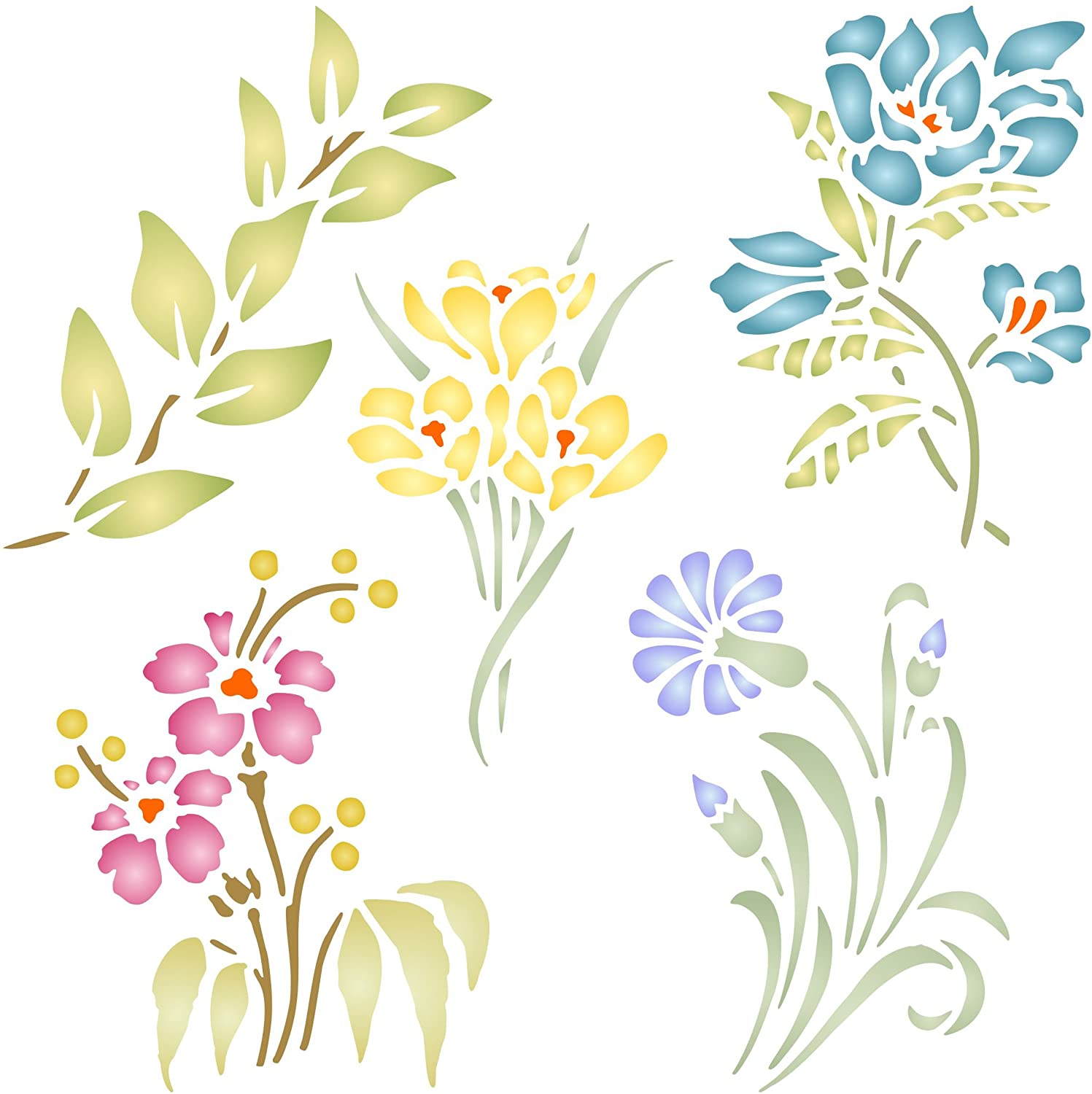So many FLOWER STENCILS are available...