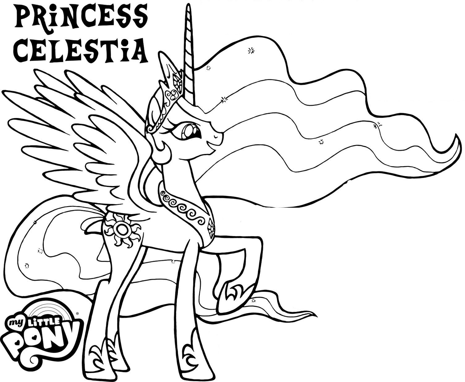 coloring pages princess celestia baby - photo #31