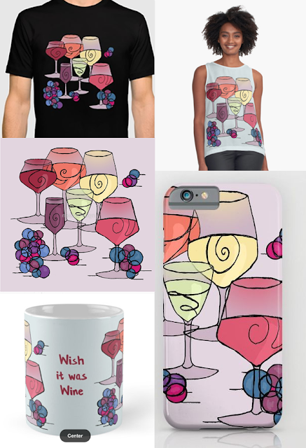 Wine and Grapes Artwork by Melasdesign Wine and Grapes Artwork by Melasdesign