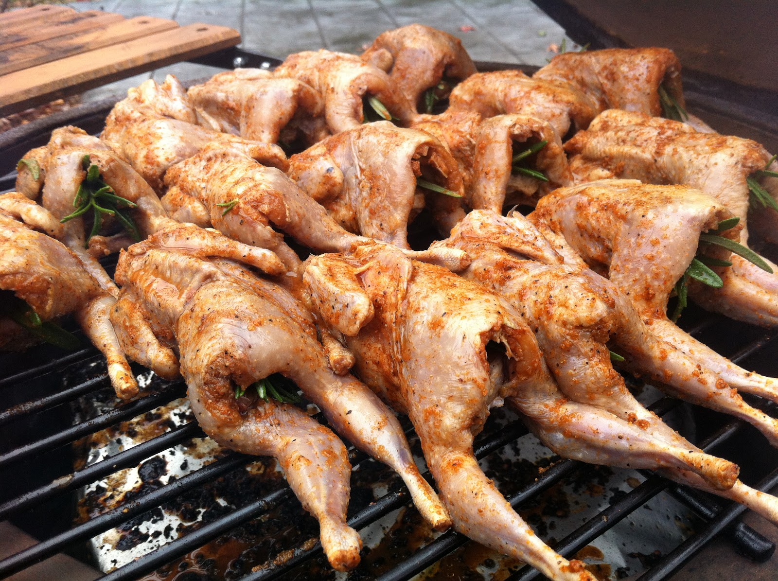 Bite and Booze Grilled Rosemary Quail with Team Sweet Mama's BBQ