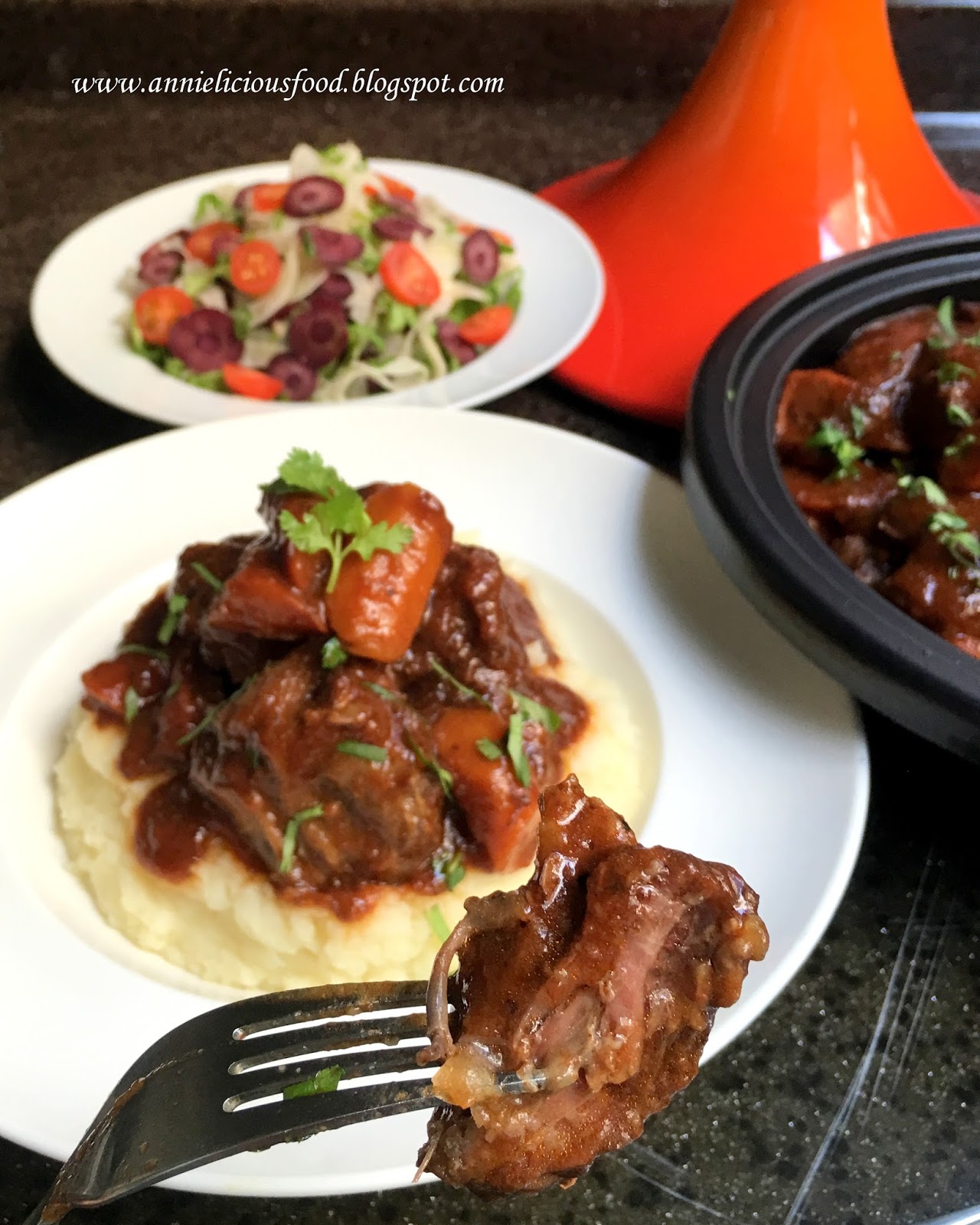 Annielicious Food Red Wine Oxtail Stew / Oxtail Bourguignon (紅酒燴牛尾)