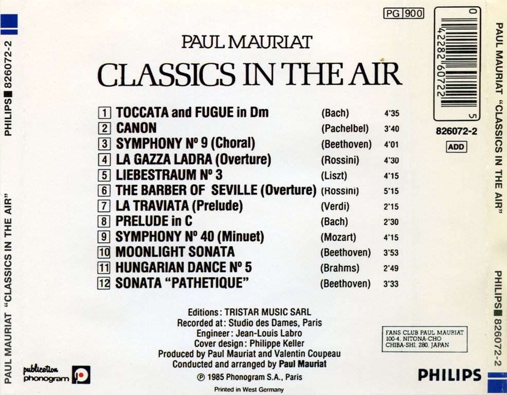 Аир песня. Paul Mauriat 1985 Classics in the Air. Paul Mauriat Classics in the Air 3. Paul Mauriat CD. Paul Mauriat Classics in the Air 2.