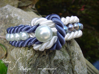 Sailor's bracelet from ropes and beads by Gunadesign