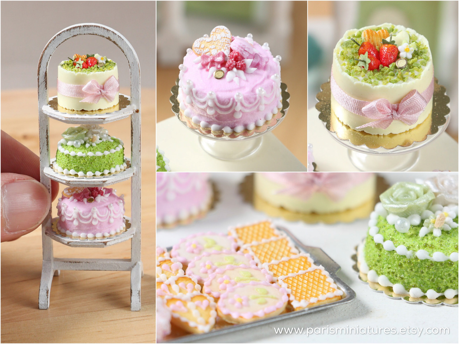 Paris Miniatures New Pretty Miniature Cakes now on Etsy