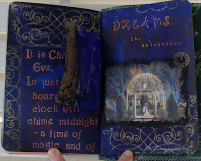 Christmas Eve magic page from handmade art journal