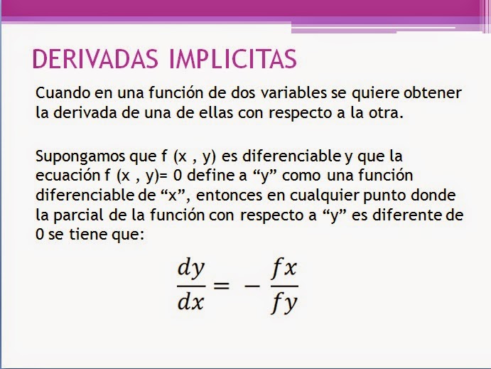 DERIVACIÓN IMPLÍCITA PURO TIP Artículos, Masters y Cursos