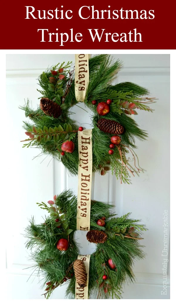 How To Make A Rustic Christmas Triple Wreath