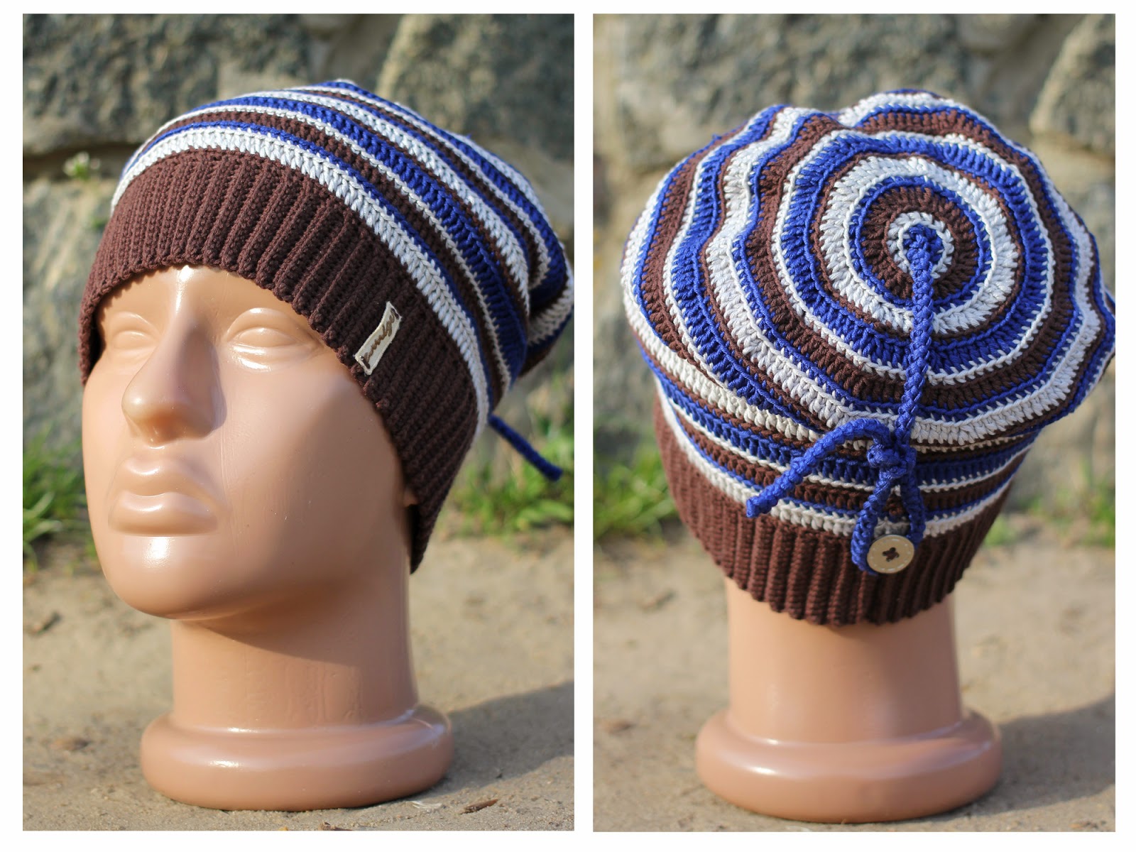 Описание и схемы для вязания модных шапок спицами