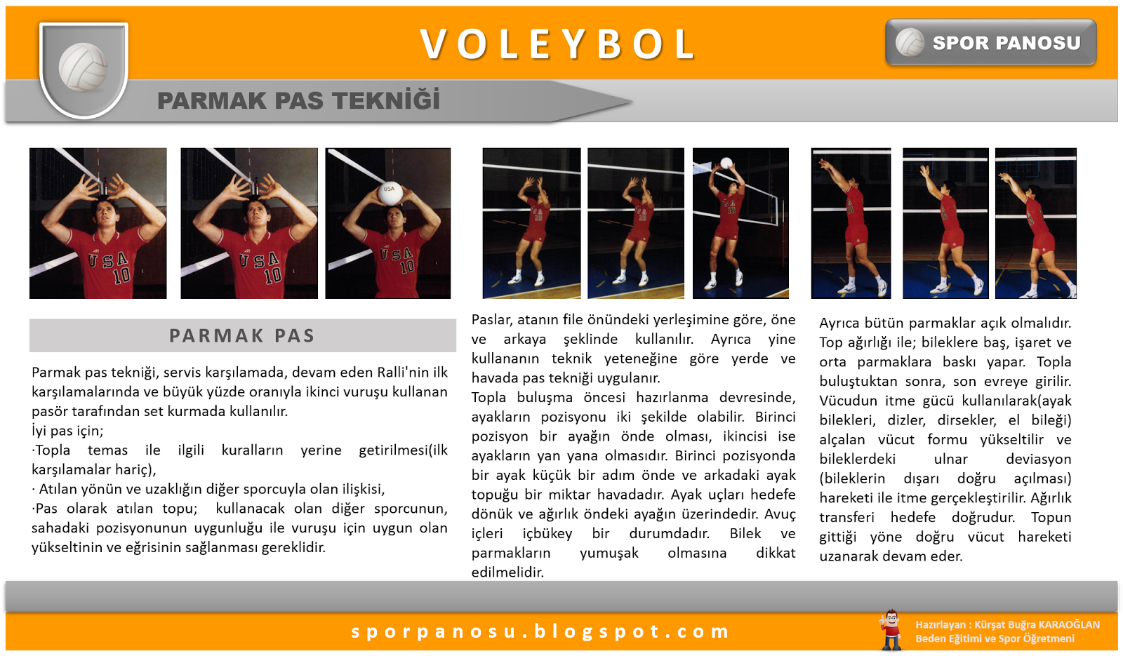 Voleybol Parmak Pas Tekniği