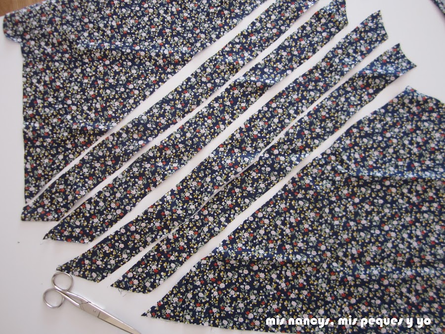 mis nancys, mis peques y yo, tutorial blusa sin mangas niña (patrón gratis), cortar bies