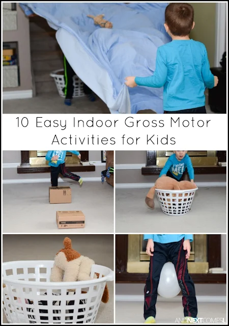 10 easy ways to get the kids moving indoors using everyday objects from And Next Comes L