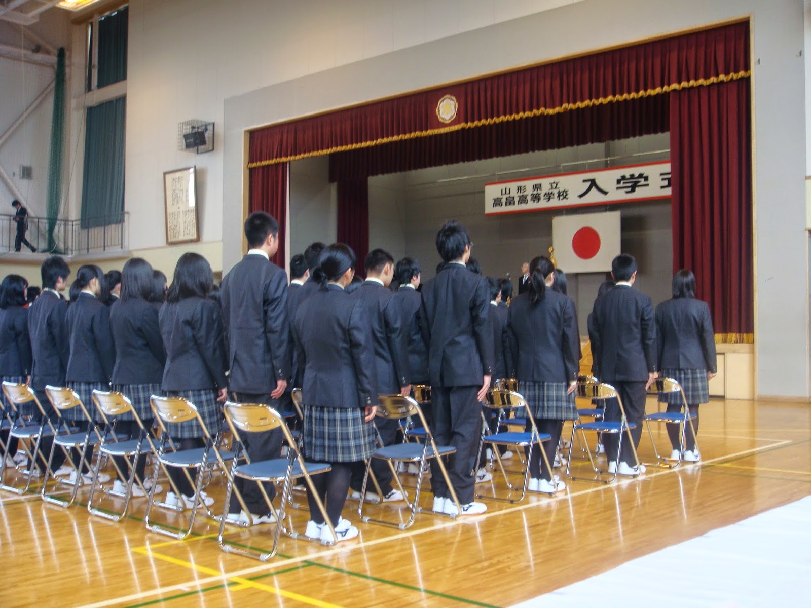 高畠四中 学校日誌 高畠高校入学式