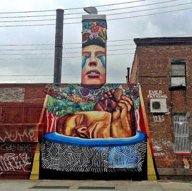 "Plastic exercise to describe the alteration of reality II" New Street Art By Ever In Bushwick, New York City. 1