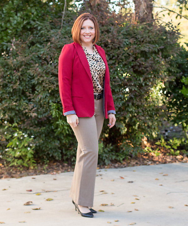 Red and leopard for the office - Savvy Southern Chic