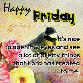 Happy friday card with christian text