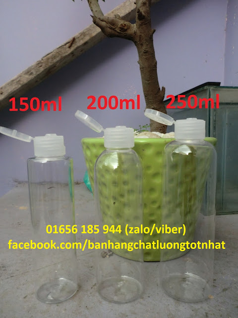 Chai Nhựa Nắp Bật 150ml-200ml-250ml