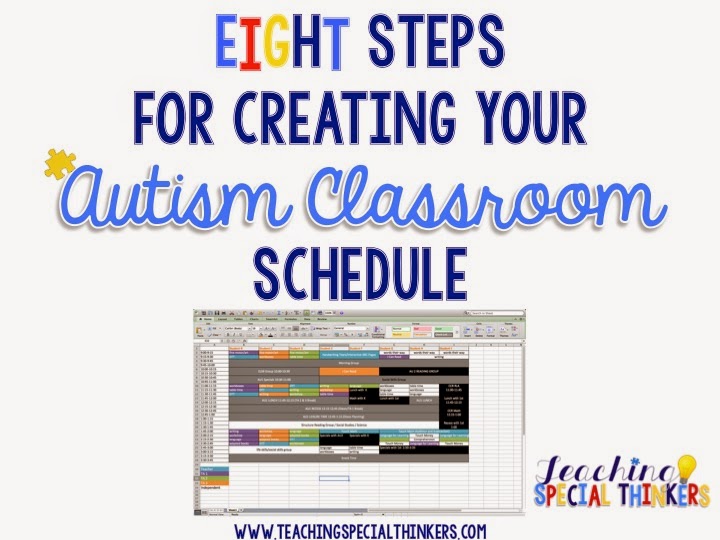 Eight Steps to Creating Your Autism Classroom Schedule - Teaching ...