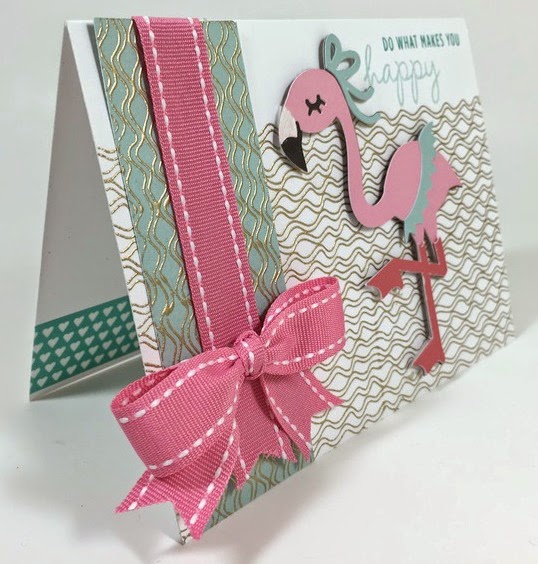 Cricut Dancing Flamingo card