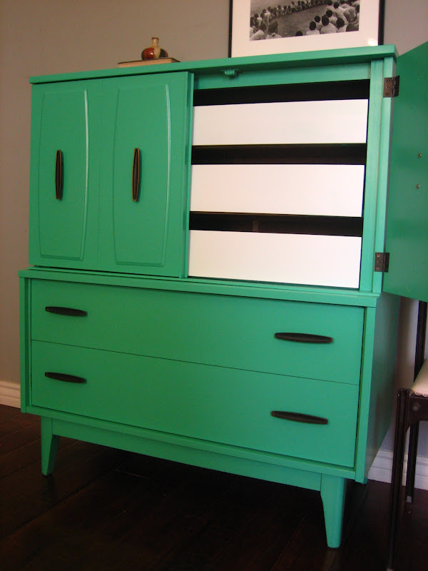 European Paint Finishes: Retro Green Dresser & Brasilia Beds
