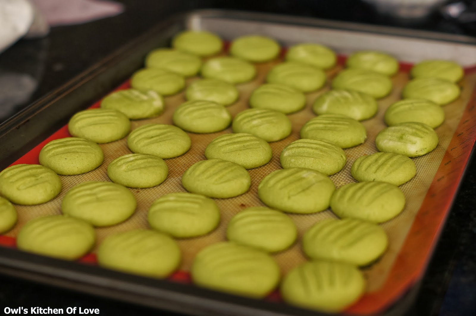 ஜ۩۞۩ஜ Vanessa の 温馨厨房 ஜ۩۞۩ஜ Green Tea German Cookies 綠茶德国酥饼