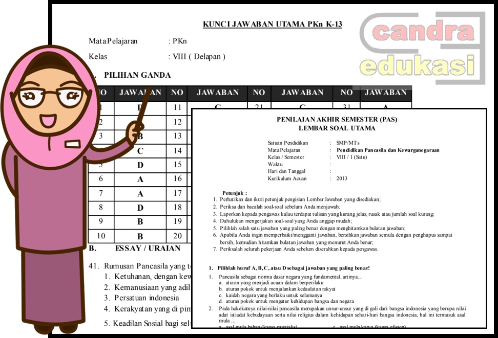 Soal Uas Pkn Kelas 8 Semester 1 Dan Kunci Jawaban Anak Pandai