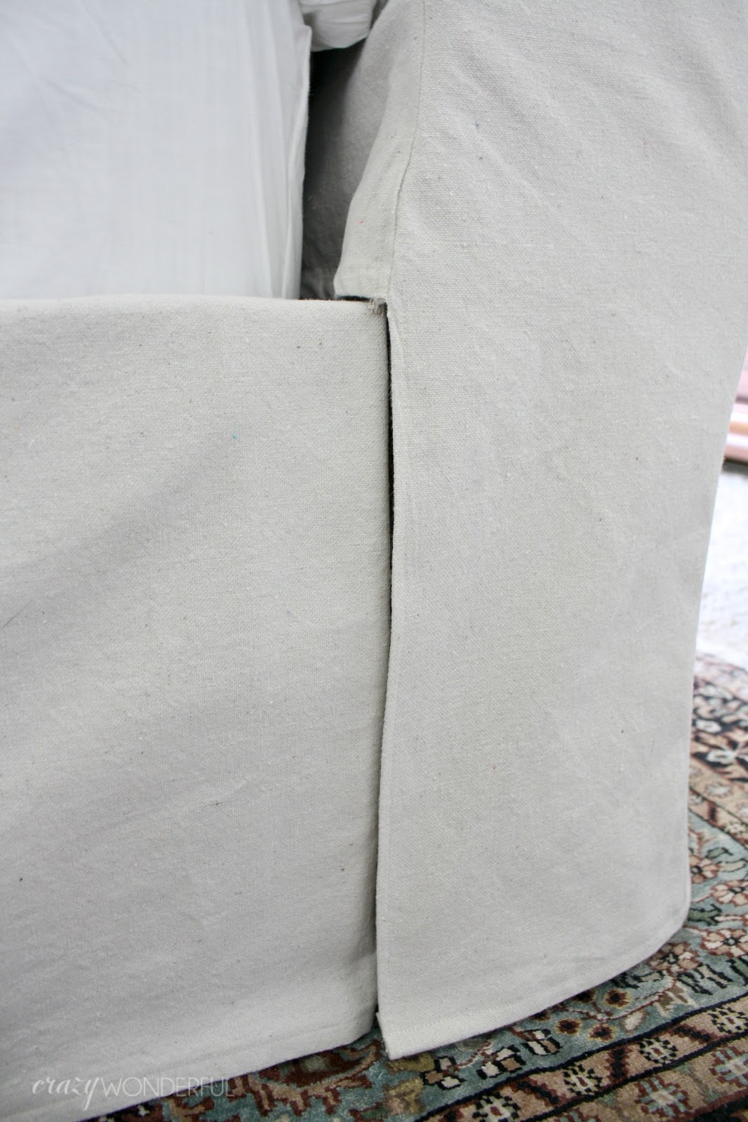 DIY slipcovered sleigh bed Crazy Wonderful