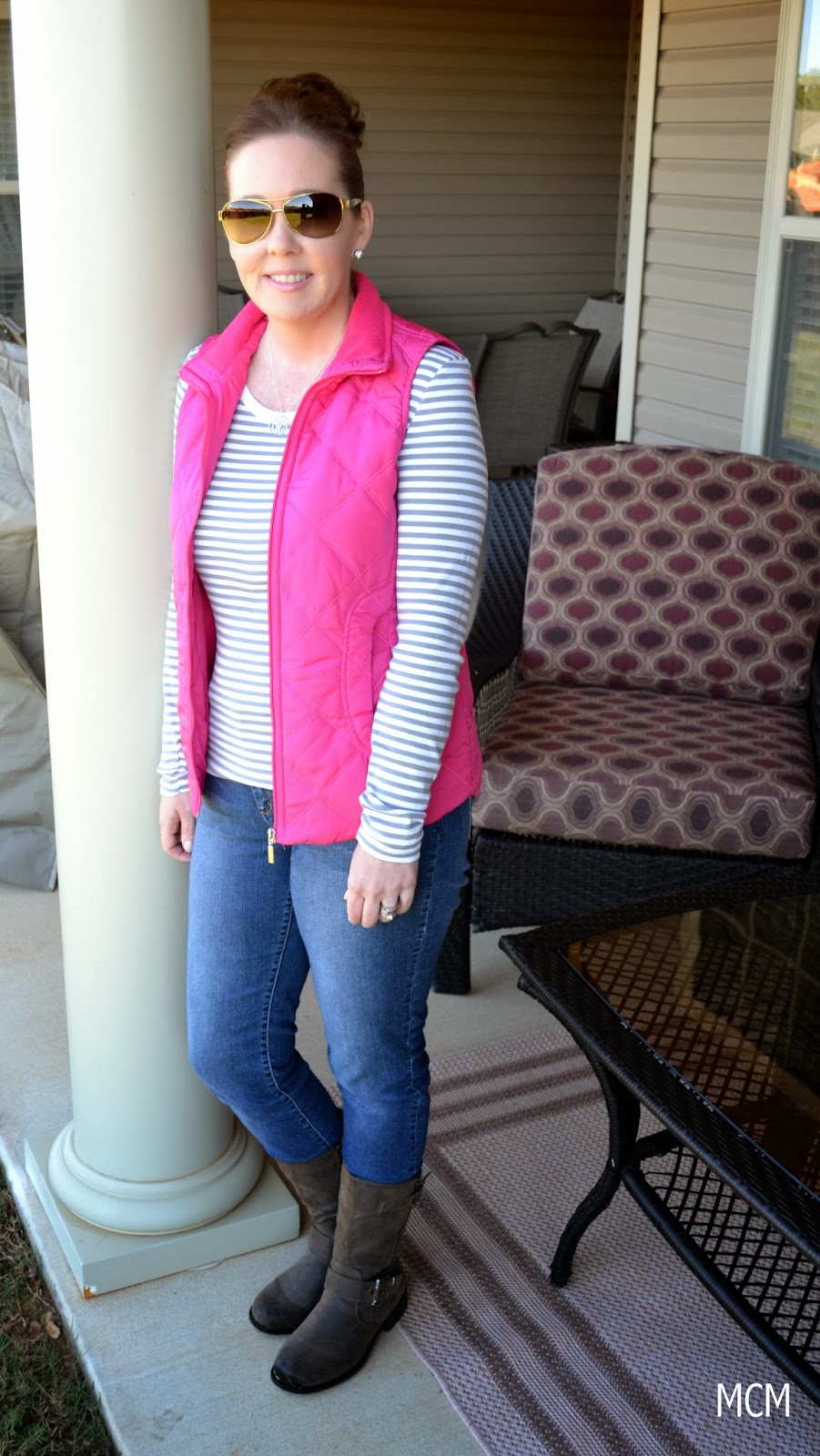 : Outfit: Pink Puffy Vest