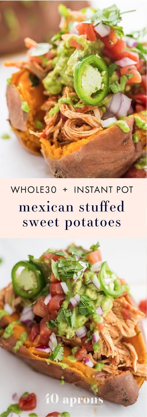 Whole30 Instant Pot Mexican Stuffed Sweet Potatoes